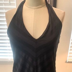 Adorable Ella Moss Blk Striped Halter Top New Sz M